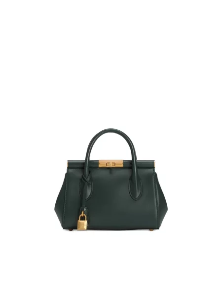 Lniana torebka Dolce And Gabbana zielona