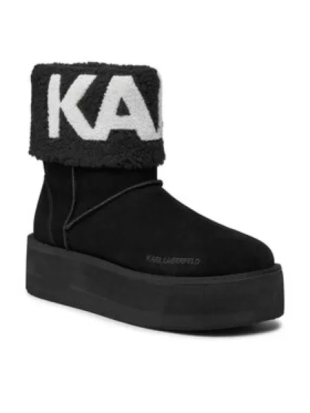 KARL LAGERFELD Polokozačky černá