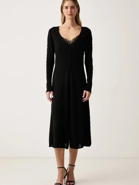 Pinko rochie din lână negru