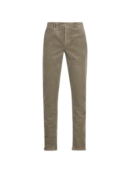Pantaloni chino Sartoria Tramarossa de catifea cord maro
