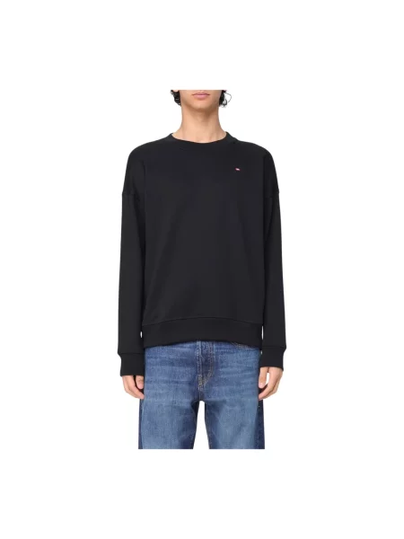 Bluza nierozpinana Diesel z logo czarna