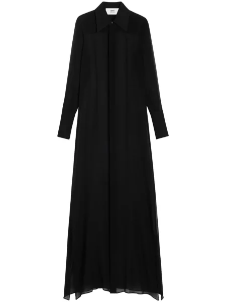 Rochie maxi Ami Paris de mătase negru