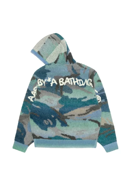 Hanorac cu glugă Aape By A Bathing Ape cu imagine cu model camuflaj albastru