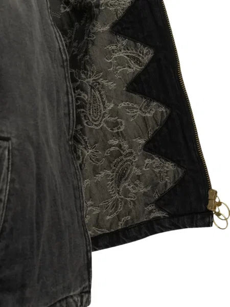 Geacă de blugi Kapital cu model paisley negru
