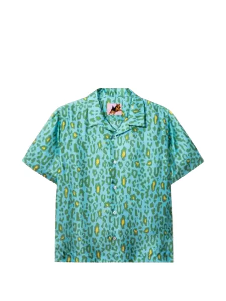 Golf cămașă Golf Le Fleur* de mătase albastru