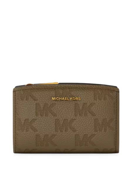 Portofel Michael Kors din piele cu autograf maro