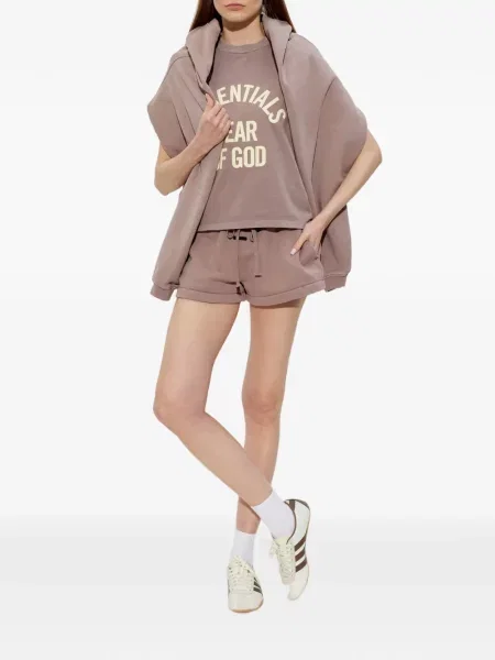 Tricou Fear Of God Essentials cu imagine violet