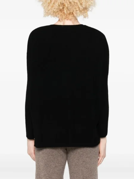 Pulover Gotha cu decolteu în V negru