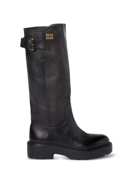Botine Miu Miu din piele negru