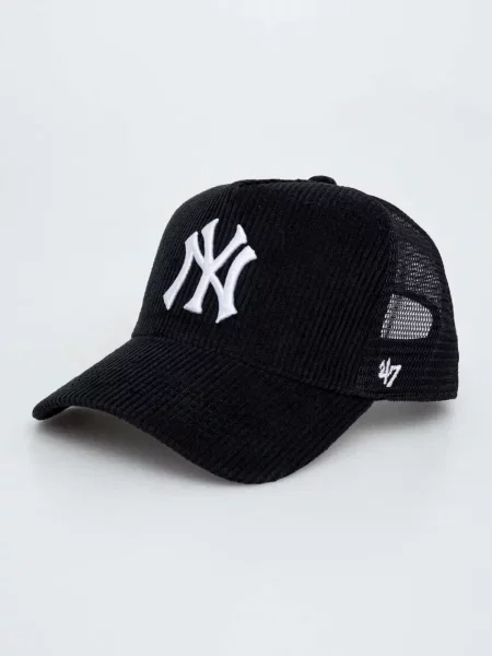 Шапка с козирка MLB New York Yankees с апликация черно