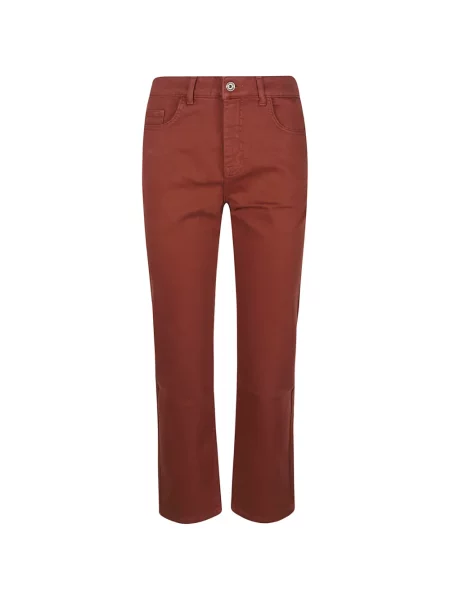 Blugi skinny Patrizia Pepe cu talie înaltă maro