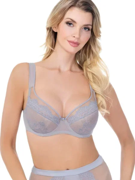 Бюстгальтер с уплотнённой чашкой синій