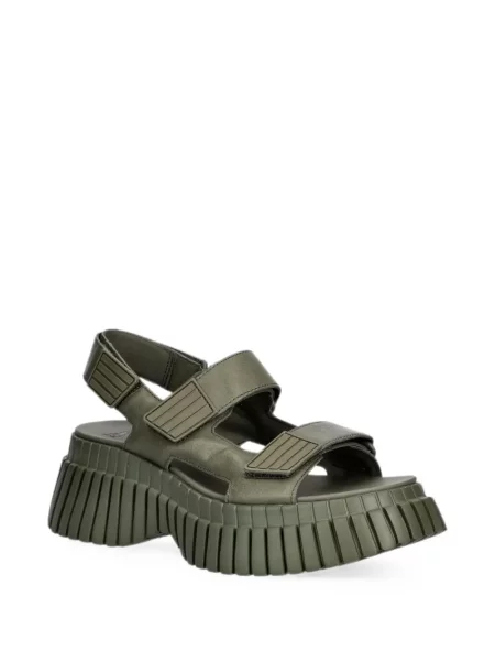 Sandale Camper cu platformă cu bretele verde