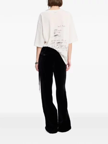 Tricou Ann Demeulemeester cu imagine din jerseu