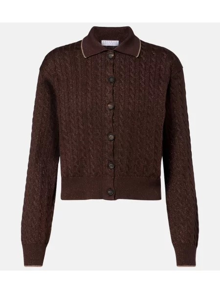 Cardigan Brunello Cucinelli maro