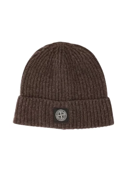 Czapka Stone Island z kamieniami brązowa