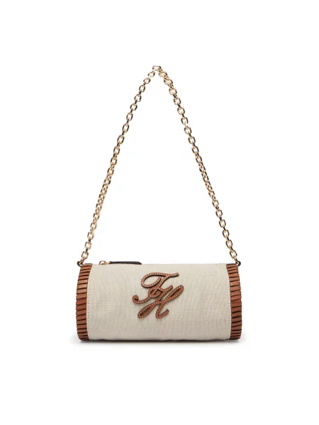 Plátěný náhrdelník Tommy Hilfiger béžová