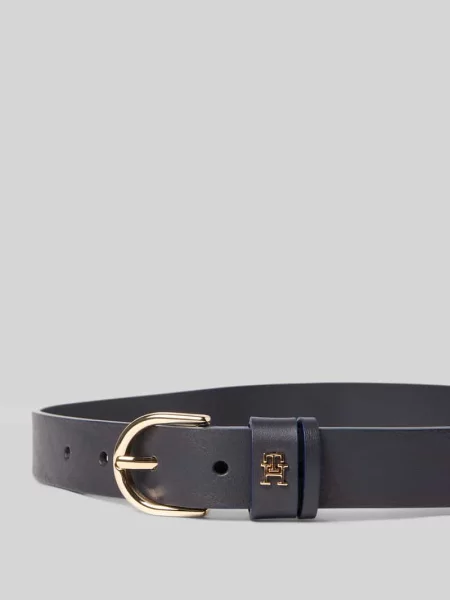 Tommy Hilfiger pasek skórzany Kobiety skóra niebieski jednolity 85 granatowy