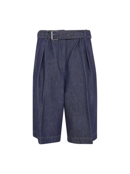 Spodnie Dries Van Noten z wysoką talią niebieskie