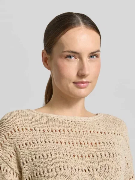 Sweter dzianinowy z krótkim rękawem Luisa Cerano