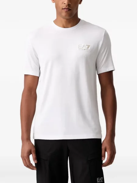 Tricou Ea7 Emporio Armani cu autograf alb
