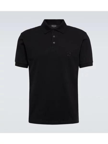 Polo majica Giorgio Armani črna