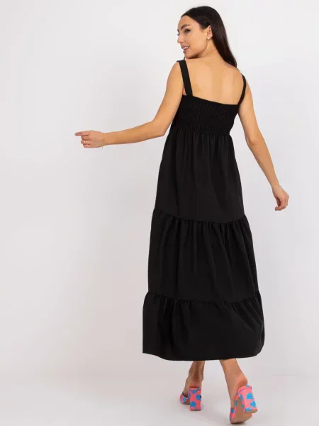 Rochie Fashionhunters cu volane de costum negru