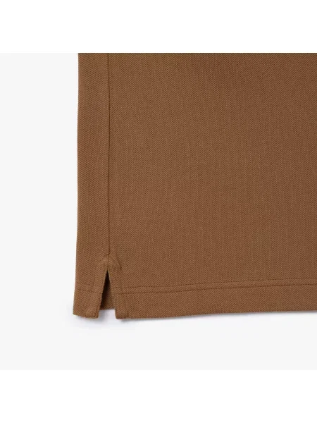 Lacoste Koszulka Polo Slim Fit Petit Piqué brązowa