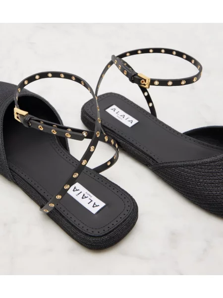 Sandale Alaïa din piele slingback negru