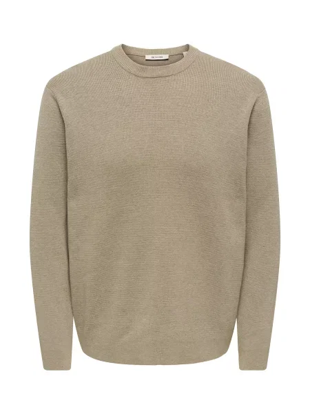 Only & Sons Pulover ONSTing taupe gri