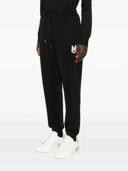 Pantaloni Moncler din fleece negru