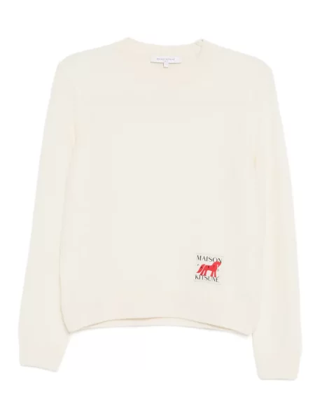 Pulover Maison Kitsune cu petice
