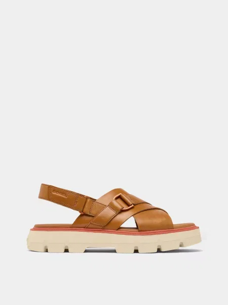 Шкіряні Сандалії Sorel коричневий