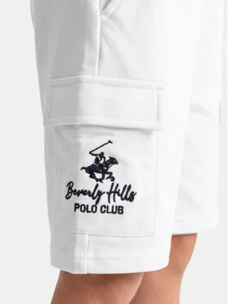 Šortky z materiálu Beverly Hills Polo Club bílé
