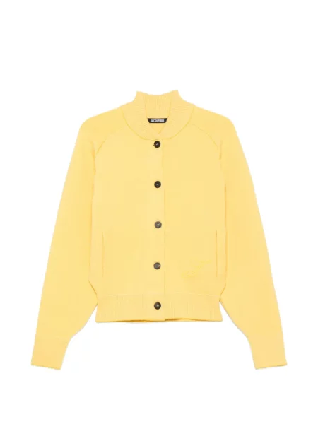 Pulover Jacquemus cu broderie galben