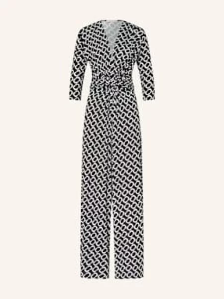 Marivie Kombinezon Tempt Me! Z Dżerseju Z Rękawami schwarz biały