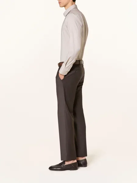 Roy Robson Oblekové Kalhoty Slim Fit dark brown hnědé