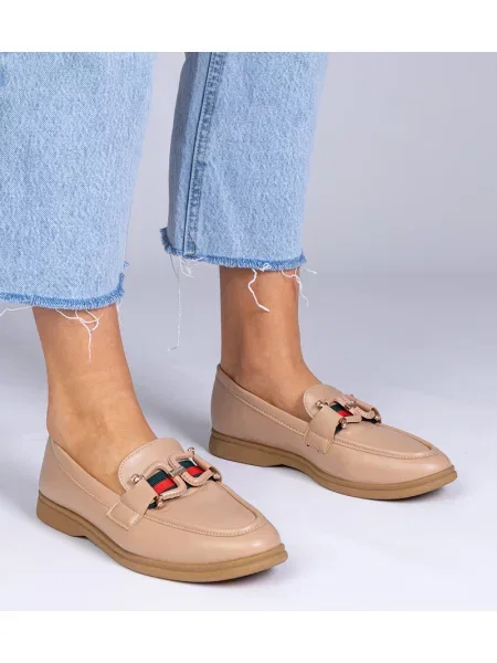 Usnjene loaferke D/ceo bež