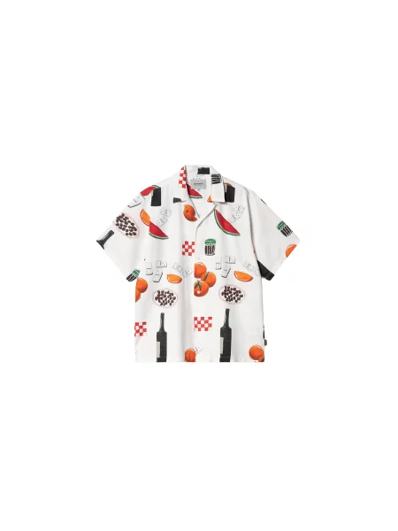 Carhartt WIP S/S Isis Maria Dinner Shirt Mężczyźni Koszula Carhartt WIP Size: XL biały