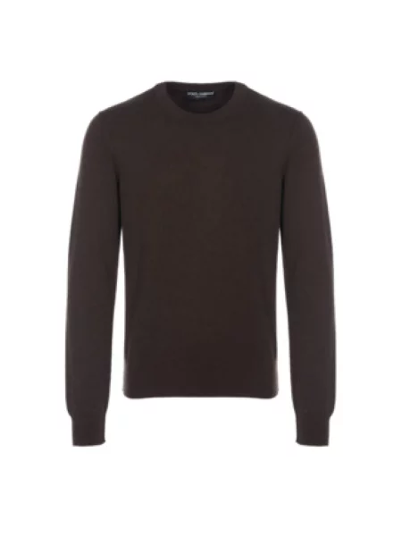 Sweter Dolce And Gabbana klasyczny brązowy