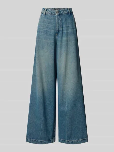 Jeansy o kroju regular fit baggy z mieszanki bawełny i lyocellu model CENTRAL' Boss niebieskie