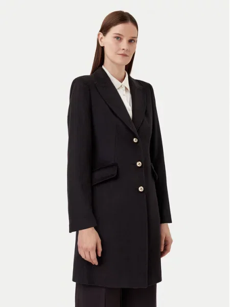 Motivi Vlněný kabát černá