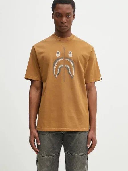 A Bathing Ape tricou din Garment Dye Shark Relaxed Fit
