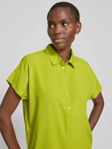 Bluzka koszulowa o kroju regular fit z krótkim rękawem Christian Berg Woman