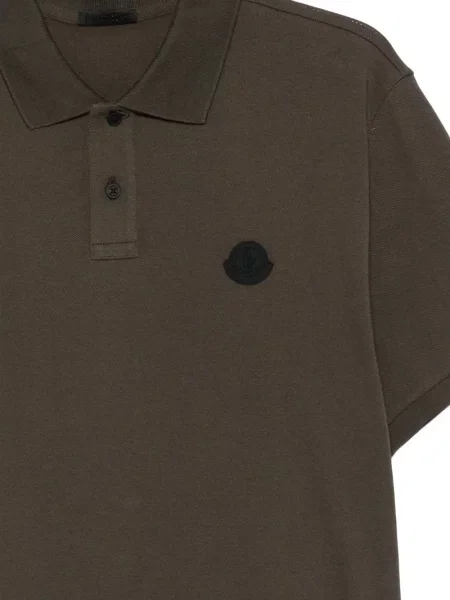 Tricou polo Moncler cu autograf verde
