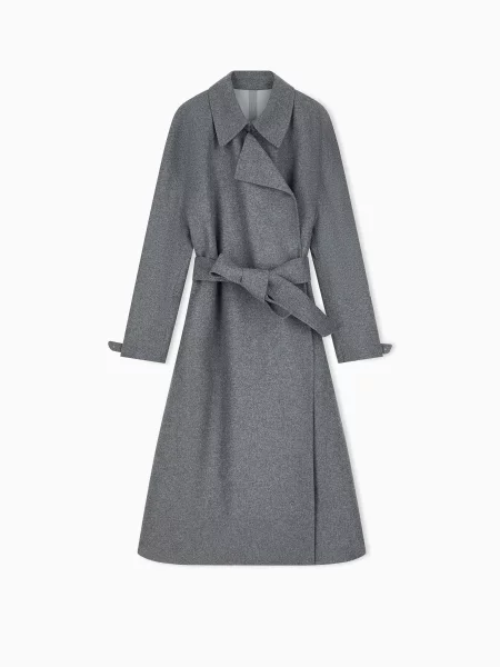 Пальто Emporio Armani серое