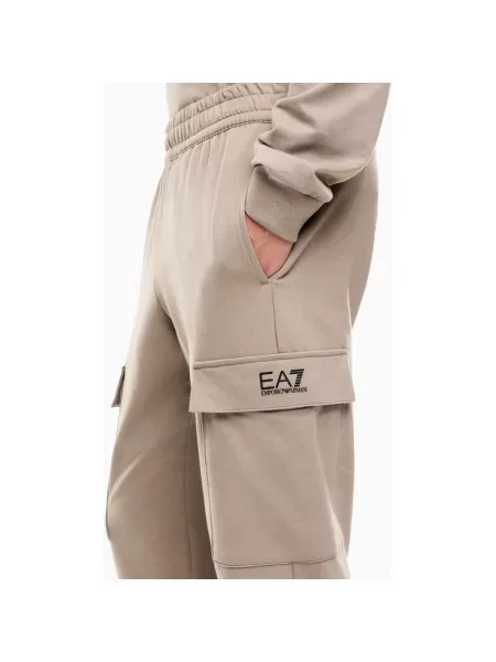 Športové nohavice Emporio Armani Ea7 hnedá
