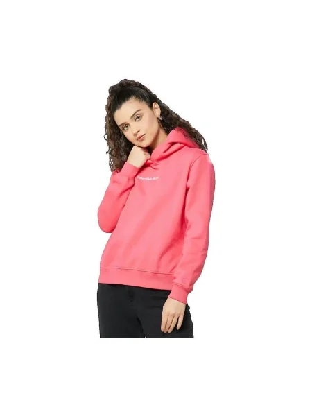 Geacă de blugi Calvin Klein Jeans cu autograf roz