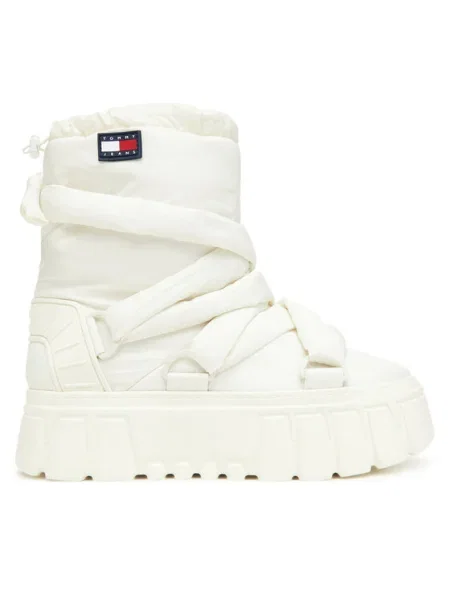 Апрески Tommy Jeans TJW CHUNKY SNOW BOOT NYLON бежово бяло