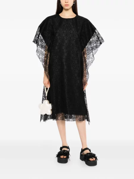 Rochie midi Comme Des Garçons din dantelă negru